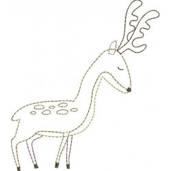 Stickdatei - Rehlein Fransenappli